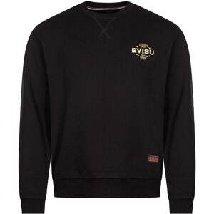 Evisu Gold Logo Sweatshirt - Black  - Black - male - Size: Medium