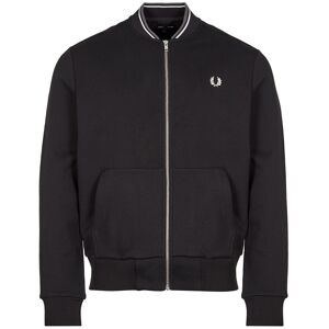 Fred Perry Zip Through Sweat - Black  - Black - male - Size: Small