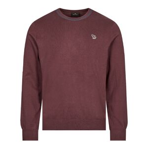 Paul Smith Crew Neck Zebra Knit Jumper - Plum  - Purple - male - Size: Small