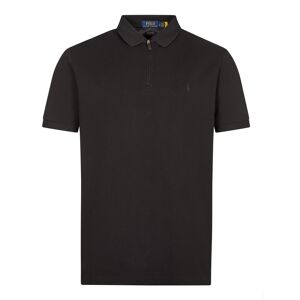 Polo Ralph Lauren Custom Slim Fit Zip Polo Shirt - Black  - Black - male - Size: Medium