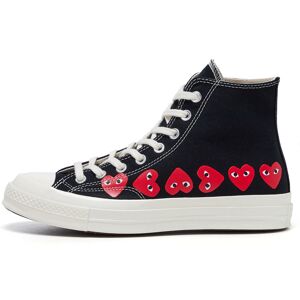 Comme des Garcons PLAY x Converse Multi Heart Chuck 70 High Top Trainers - Black  - Black - male - Size: UK 7