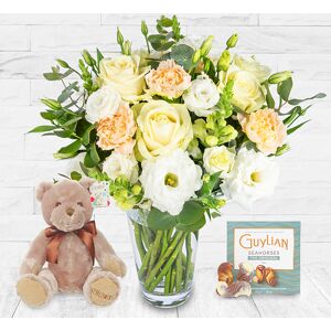 123 Flowers Blushing Elegance Cuddle Bundle