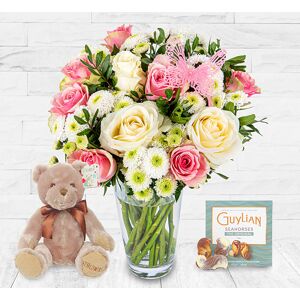 123 Flowers Rose Delights Cuddle Bundle