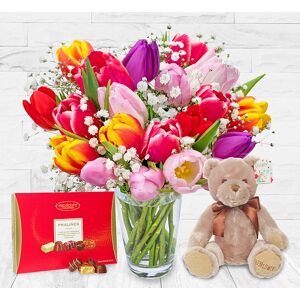 123 Flowers Tulip Delights Cuddle Bundle