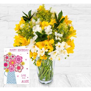 123 Flowers Fabulous Freesia & Card