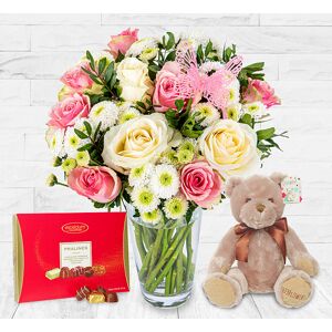 123 Flowers Rose Delights Cuddle Bundle