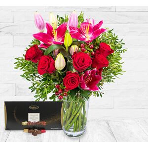 123 Flowers Red Rose & Lily Deluxe