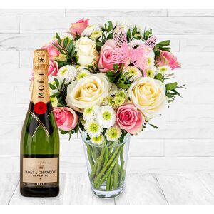 123 Flowers Rose Delights & Moet 75