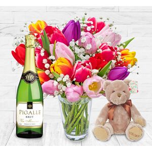 123 Flowers Tulip Delights Fizz Bundle