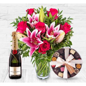 123 Flowers Roses and Lilies Elegance Gift