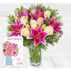 123 Flowers Classic Roses and Lilies & Card