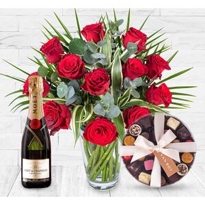 123 Flowers 12 Red Roses Elegance Gift