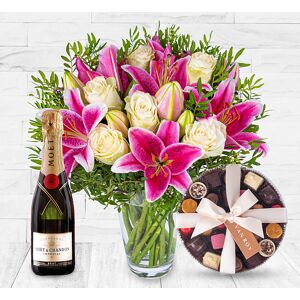 123 Flowers Classic Roses and Lilies Elegance Gift