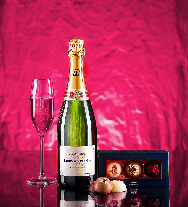 123 Flowers Laurent Perrier and Chocolates