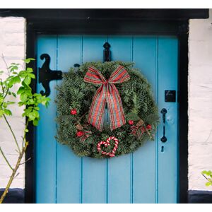 123 Flowers Red Christmas Heart Wreath - Fresh Christmas Wreaths - Christmas Wreaths - Xmas Wreaths - Christmas Door Wreaths