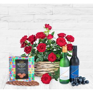 123 Flowers Red Rose & Wine