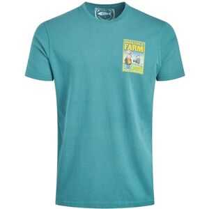 Weird Fish Barkson's Farm Back Print Artist T-Shirt Deep Teal Size 4XL - men men all-mens men tshirts men tshirts artist new-arrivals all new-arrivals mens offers all-offers offers mens-2-for-40-tees offers mens-offers sale all-sale sa
