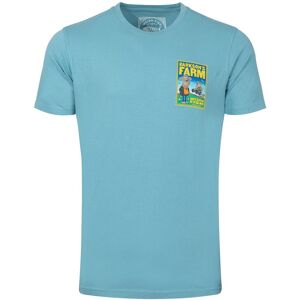 Weird Fish Barkson's Farm Back Print Artist T-Shirt Smoked Blue Size M - men men all-mens men tshirts men tshirts artist new-arrivals all new-arrivals mens offers all-offers offers mens-2-for-40-tees offers mens-offers sale all-sale sa