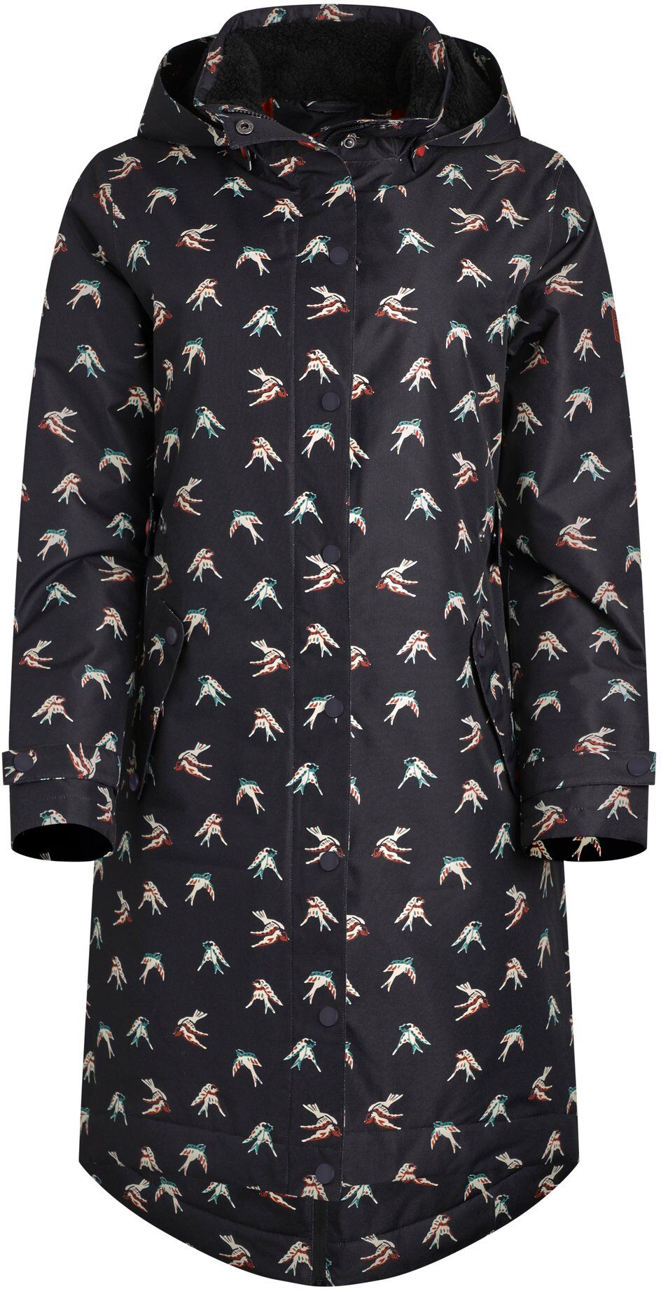 Weird Fish Sena Printed Waterproof Coat Nightshade Size 10 - christmas womens-winter-warmers new-arrivals all new-arrivals womens offers all-offers offers outerwear offers womens-offers sale all-sale sale womens women women all-womens w