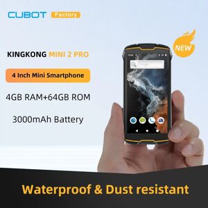 Cubot KingKong MINI 2 Pro 4 Inch Mini Smartphone Waterproof 4GB+64GB(128GB Extended) Dual SIM 4G GPS Face ID Rugged Mobile Phone