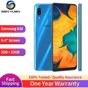 Original Samsung Galaxy A30 A305F 4G Mobile Phone Dual SIM Card 6.4'' 3GB RAM 32GB ROM 16MP+5MP Octa Core Android SmartPhone