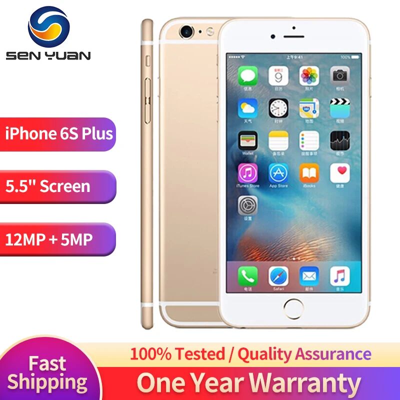 Original Apple iPhone 6S Plus 4G Mobile Phone 5.5" 2GB RAM 16GB/32GB/64GB/128GB ROM 12MP+5MP WIFI GPS Dual Core IOS SmartPhone