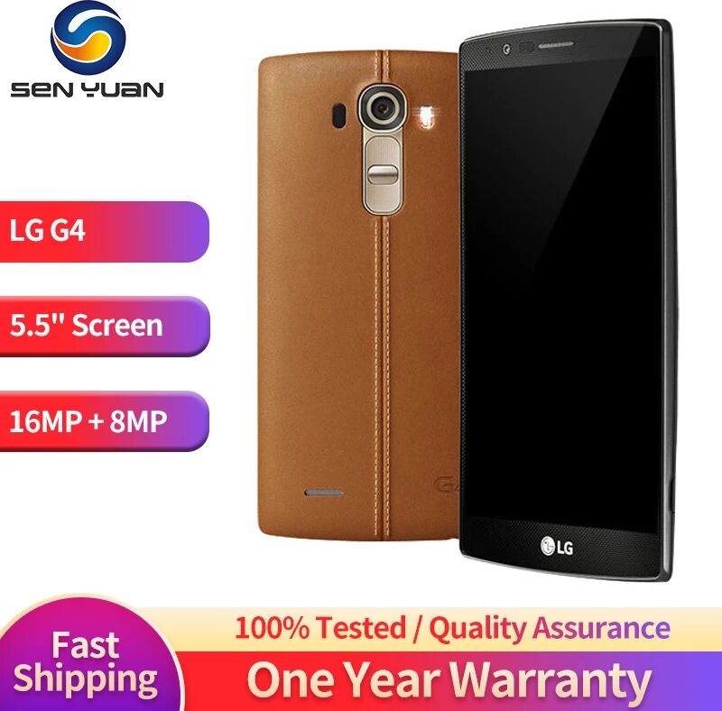 Original Unlocked LG G4 4G LTE H818 H810 H811 H815 Mobile Phone Hexa Core 5.5 Inch 16.0MP Camera 3GB 32GB Android Smartphone