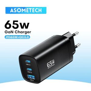 ASOMETECH GaN USB Type C Charger 65W 45W PPS PD QC4.0 Quick Charger For Macbook Laptop IPAD Tablet iPhone 14 Samsung S23 Ultra