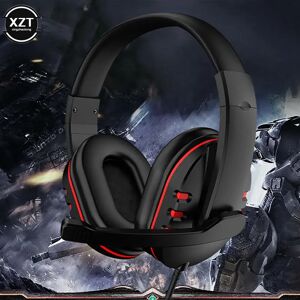 3.5mm Wired Over-Head Gamer Headphone With Microphone Volume Control Game Earphone Stereo Gaming Headset