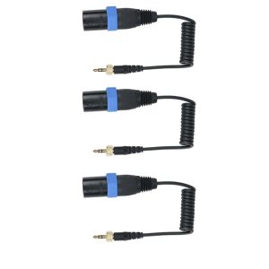 3X Saramonic Locking Type 3.5Mm To 3.5Mm TRS To XLR Male Microphone Output Universal Audio Cable For Wireless Receivers