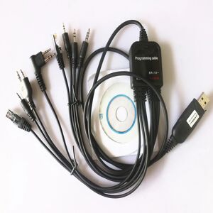 8 in 1 Multi-functions USB Programming Cable with CD Baofeng Walkie Talkie UV5R UV82 For TYT Kenwood Motorola Yaesu HYT Radio