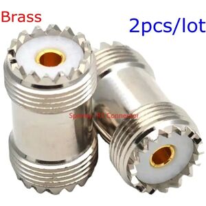 2pcs/lot SL16 UHF SO239 Female To UHF Female Straight Connector UHF Female To UHF Female 2x Double Adapter for UHF PL259 Male