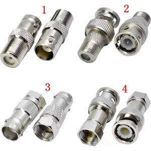 Q9 BNC To F TV Male Plug Female Jack Straight Connector Adapte RF Coaxial Converter BNC To F TV  Brass