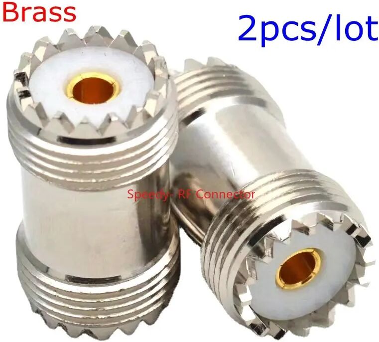 2pcs/lot SL16 UHF SO239 Female To UHF Female Straight Connector UHF Female To UHF Female 2x Double Adapter for UHF PL259 Male