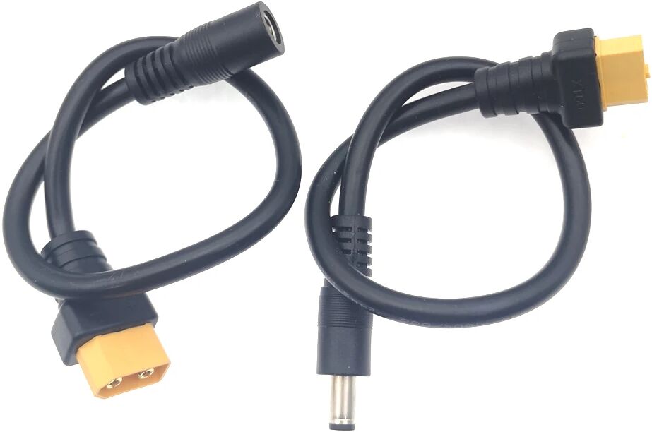 XT60 Male / Female Connector To DC 5.5*2.5 5.5x2.1mm Power Cable Adaptor 5521 5525 For Glasses Battery Charging Adapter Cables