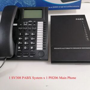 Telephone Exchange/PBX System SV308 PABX with 1 PH206 Phone for SOHO/Office Phone System