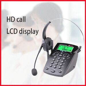 Corded Headset Telephone Hands Free Noise Cancelling DTMF/FSKcaller Signals Call Center Fixed Telephone Smart Calls Are Muted