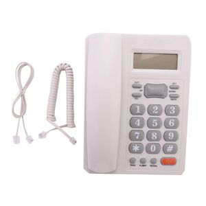1 Piece Corded Telephone Dual Interface Wired Telephone With Caller Identification For Office (White)