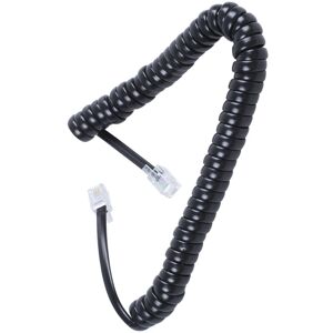 10X Replacement RJ9 4P4C Plug Coiled Stretchy Telephone Handsets Cable Line Black