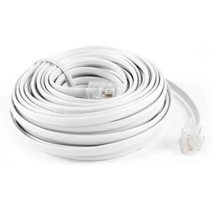 30ft RJ11 6P2C Modular Telephone Phone Cables Wire White