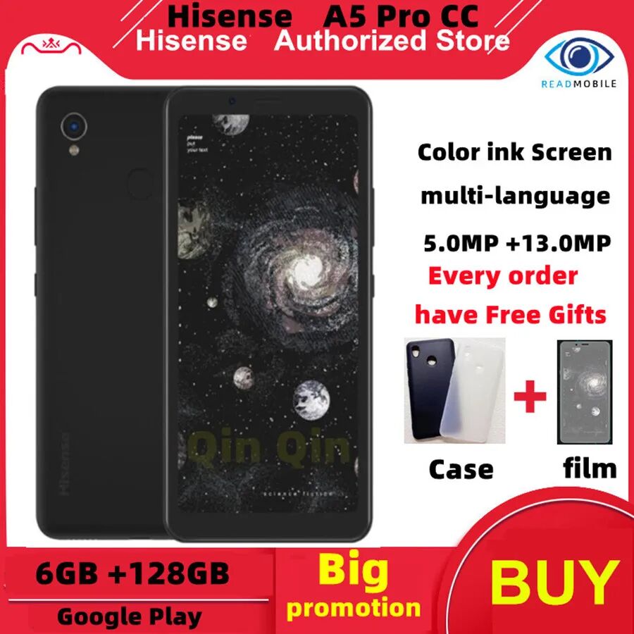 Hisense all A5 Series Hisense A5 Pro CC Smart Phone With ink Screen Android 10.0 Color Display Phone E-ink Screen Ebook Reader