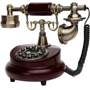 Retro Telephone Household Antique Nostalgic Old-Fashioned Turntable European Wired Antique Fixed Telephonefor Home