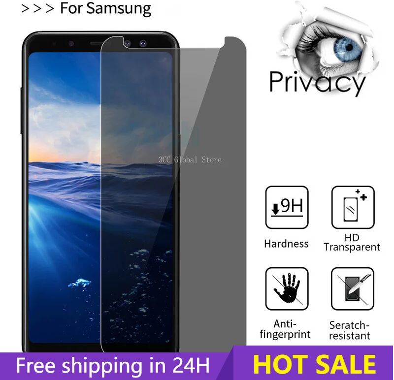 Anti Spy Tempered Glass For Samsung Galaxy S20 S10 FE 5G Lite Privacy Screen Protectors for Galaxy A9 A8 A7 A6 Plus 2018 F41