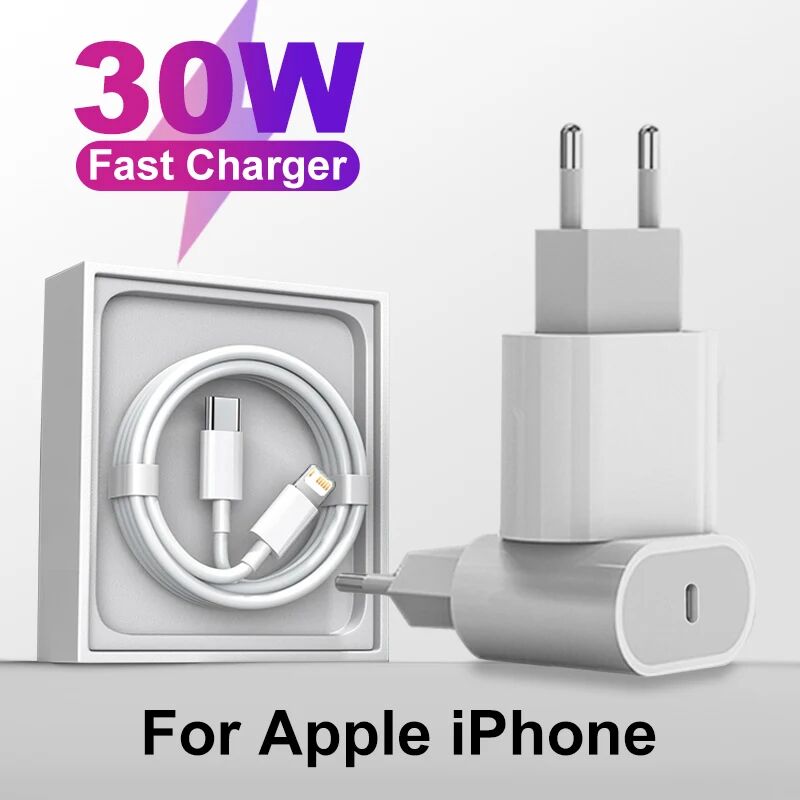 For Apple Original PD 30W Charging For iPhone 14 Pro Max 13 12 mini 11  Charger X XS XR 7 8 6 Plus SE 2020 Phone Accessories