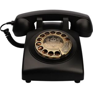 Corded Telephone Black Landline Phones for Home Antique Rotary Dial Office Telephone Classic Old Fashion Phone for Decor