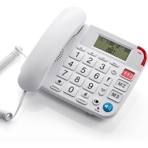 Corded Landline Phone Fixed Telephone Big Button for Elderly Seniors Phone One-key Dialing Hands-free Call Landline