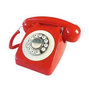 Red Retro Phone, Corded 60's Classic Telephone/Landline Phone/Wired Antique Telephone for Home/Office/Hotel