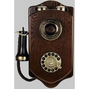 Retro Wall Mounted Fixed Telephone Corded Landline Phone Antique Home Hotel antique saloon decoration wood mechanical ringtone