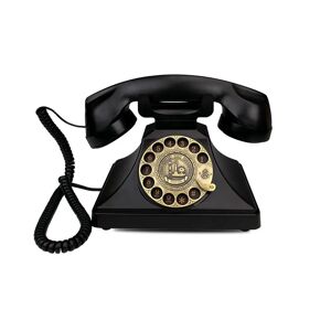 Corded Black Retro Telephone 1930s' Old Fashion Home Phones Classic Antique Landline Telephone for Home Office Decor