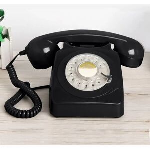 Corded Telephone Rotary Dial Home Telephone Black Antique Old Fashion Home Phone Classic Vintage Telephones Best home Gift